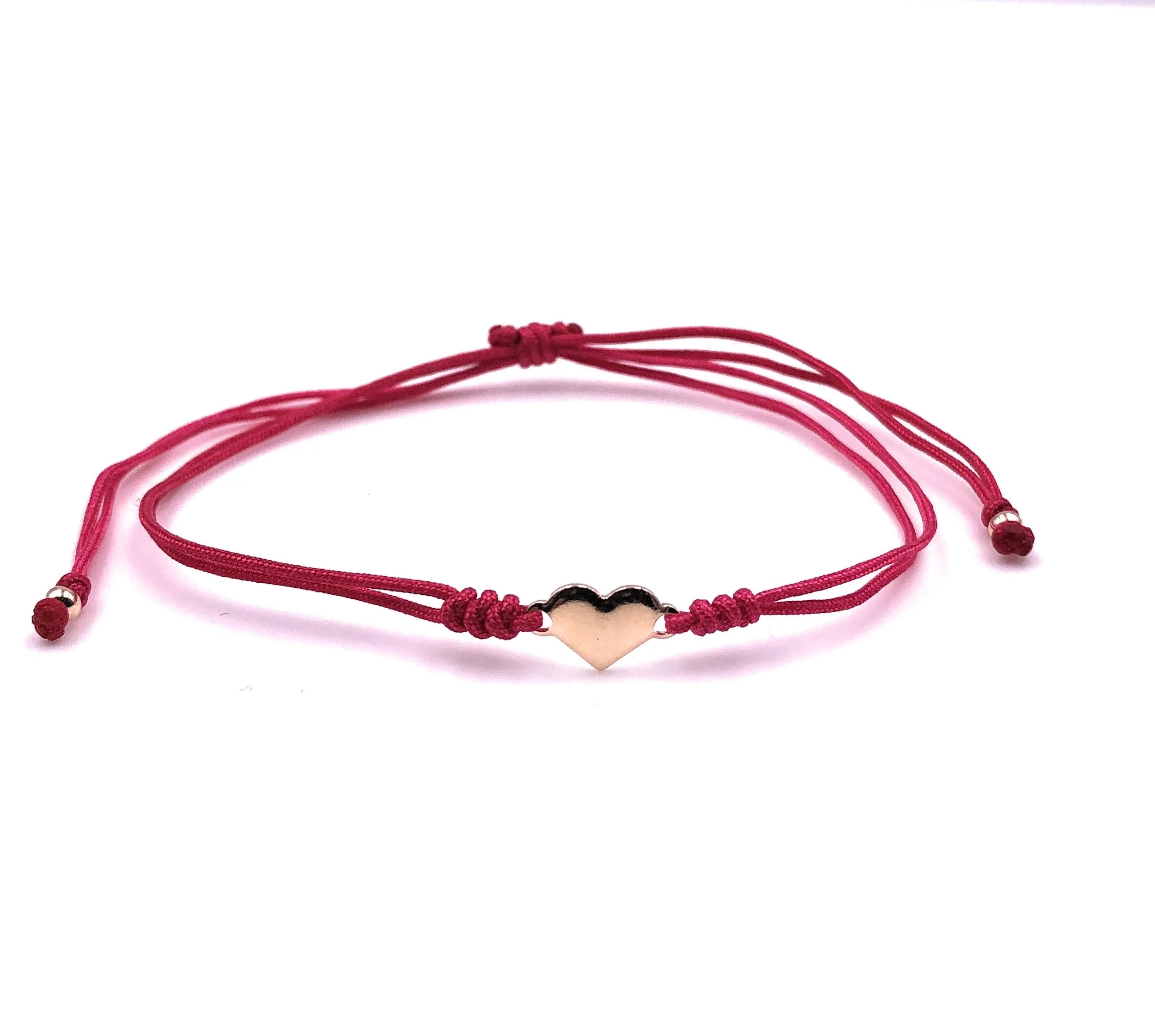 Mother and Daughter Matching Bracelet, Set of 3 Adjustable String Heart Bracelets