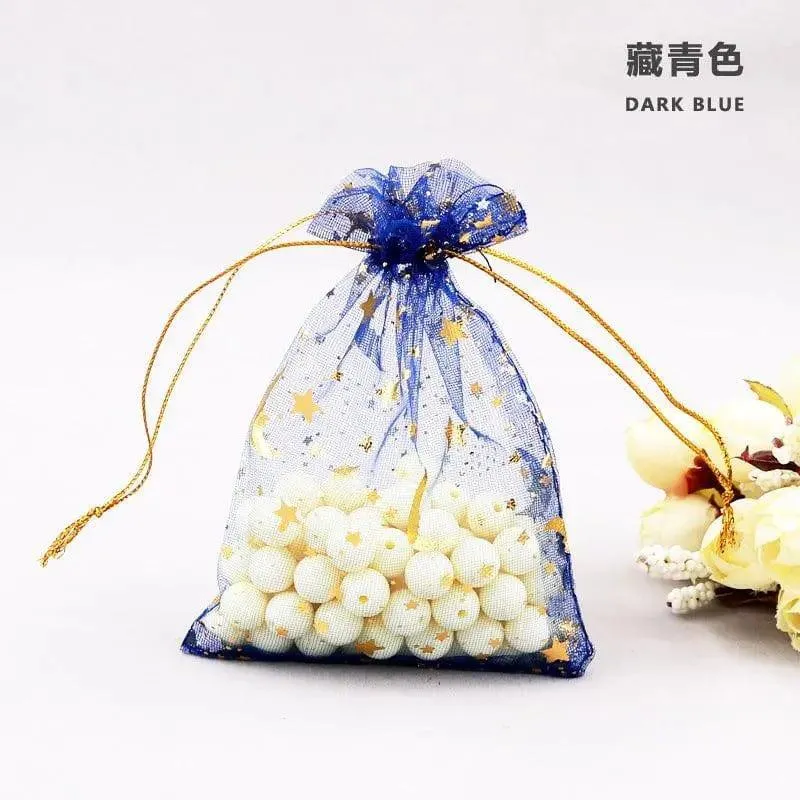 MR010 100 Pcs 3.5*4.7 Inches Moon Star Candy Bags, Ramadan Gift Bags.