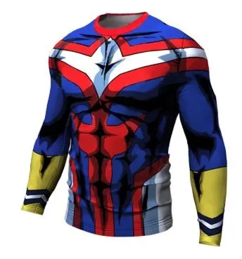 My Hero 'All Might' Long Sleeve Compression Rash Guard