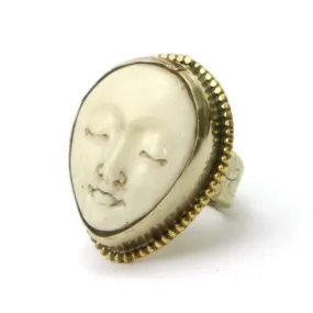 Oval Moon Bone Ring # 37