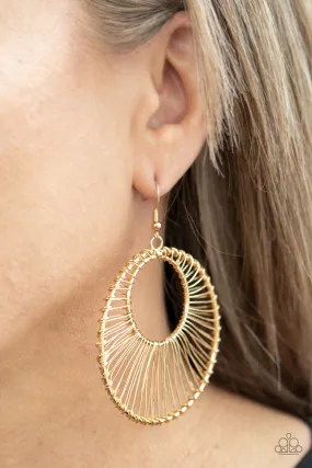 Paparazzi Earring ~ Artisan Applique - Gold