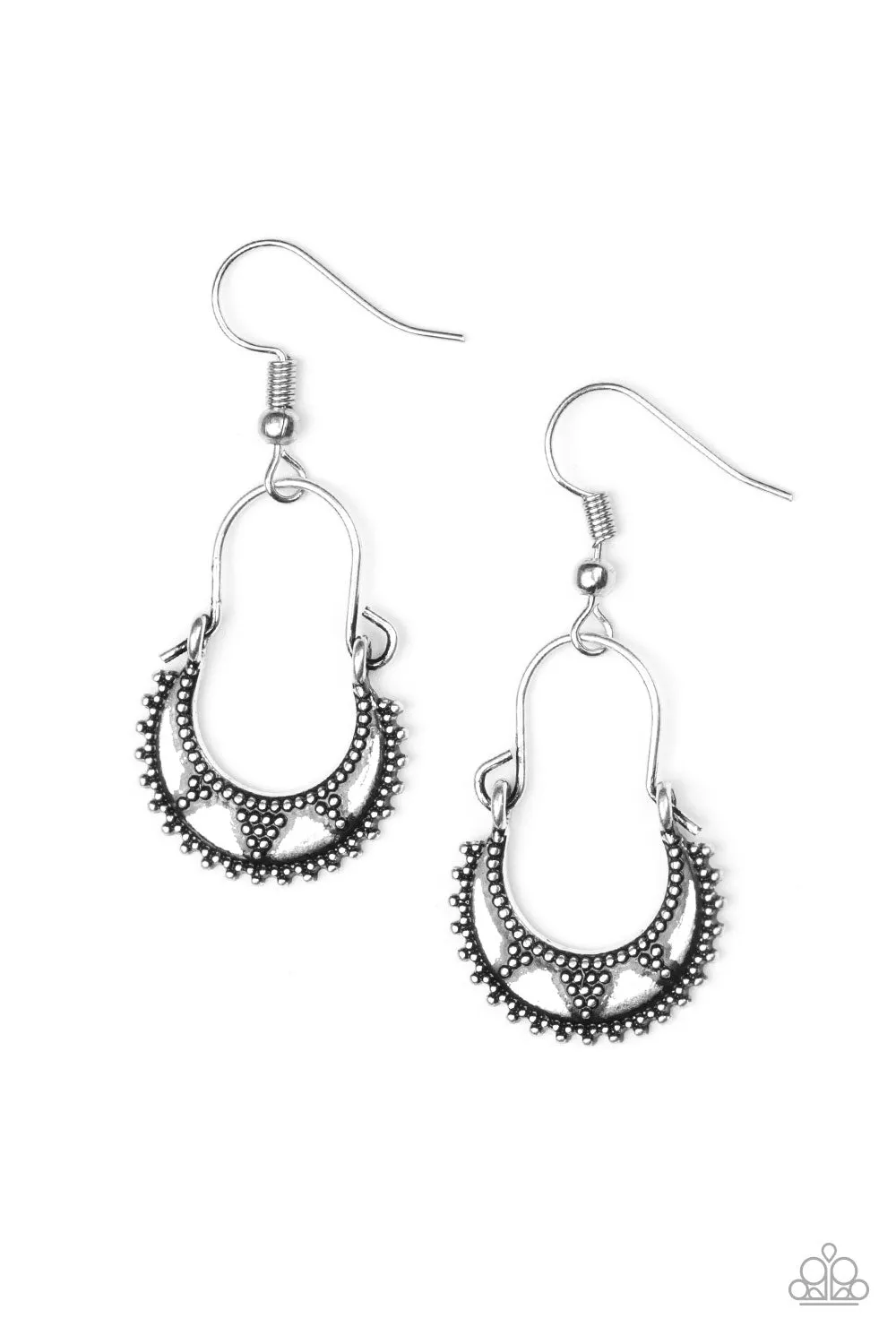 Paparazzi Industrially Indigenous Silver Earrings