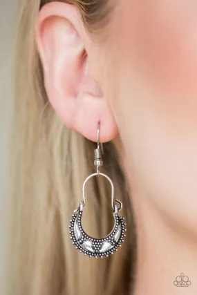 Paparazzi Industrially Indigenous Silver Earrings