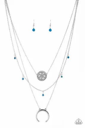 Paparazzi Lunar Lotus - Blue Necklace