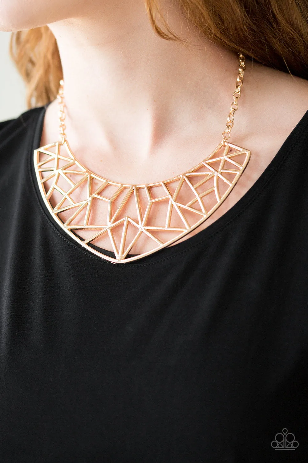 Paparazzi Necklace - Strike While HAUTE - Gold