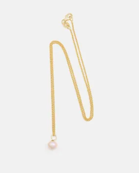 Pom-pom Pendant in Yellow Gold with Pink Pearl