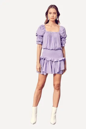 Puff Sleeve Smocked Waist Romper