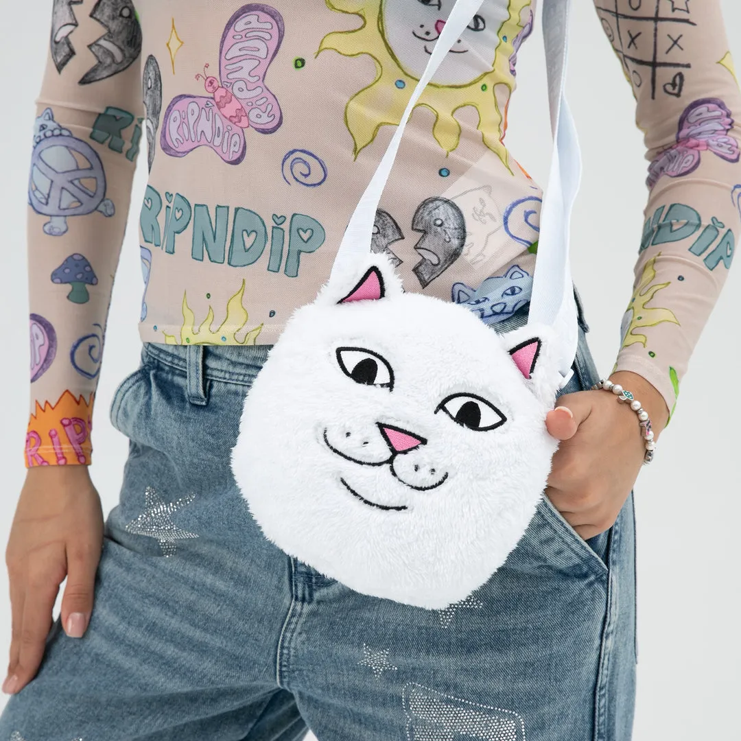 RIPNDIP LORD NERMAL SHERPA CROSSBODY BAG-WHITE