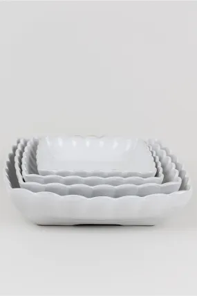 Scalloped Square Serving Dish