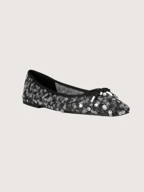 Sheer Sequined Flat