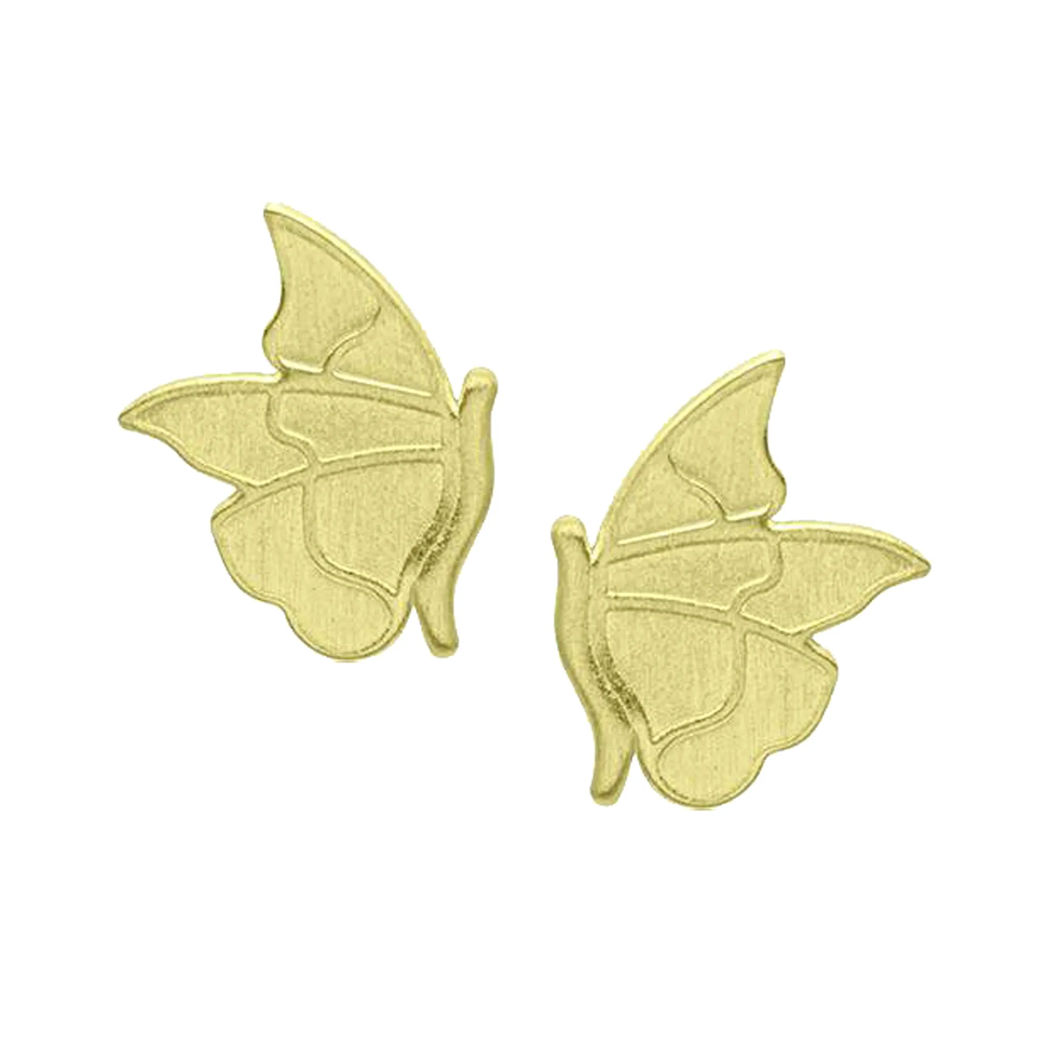 Sheila Fajl Maribelle Butterfly Stud Earrings in Brushed Gold Plated