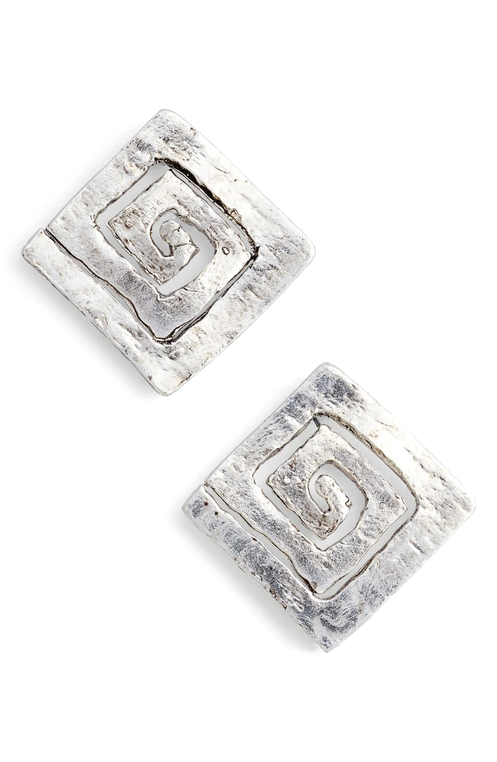 Square spiral stud Earrings