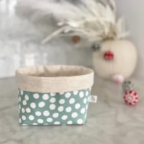 Turquoise Spotty Fabric Box