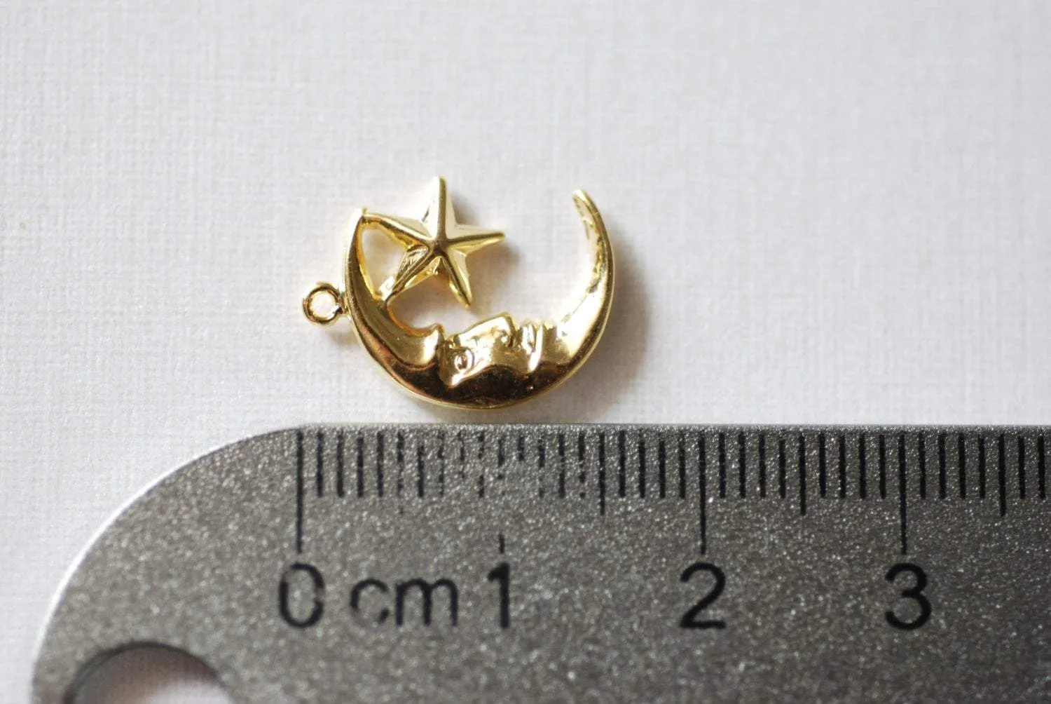 Vermeil Gold Wholesale Crescent Moon and Star Charm - 18k gold plated over sterling silver, Moon Charm, Star Pendant, Moon, Silver Star, Silver Moon