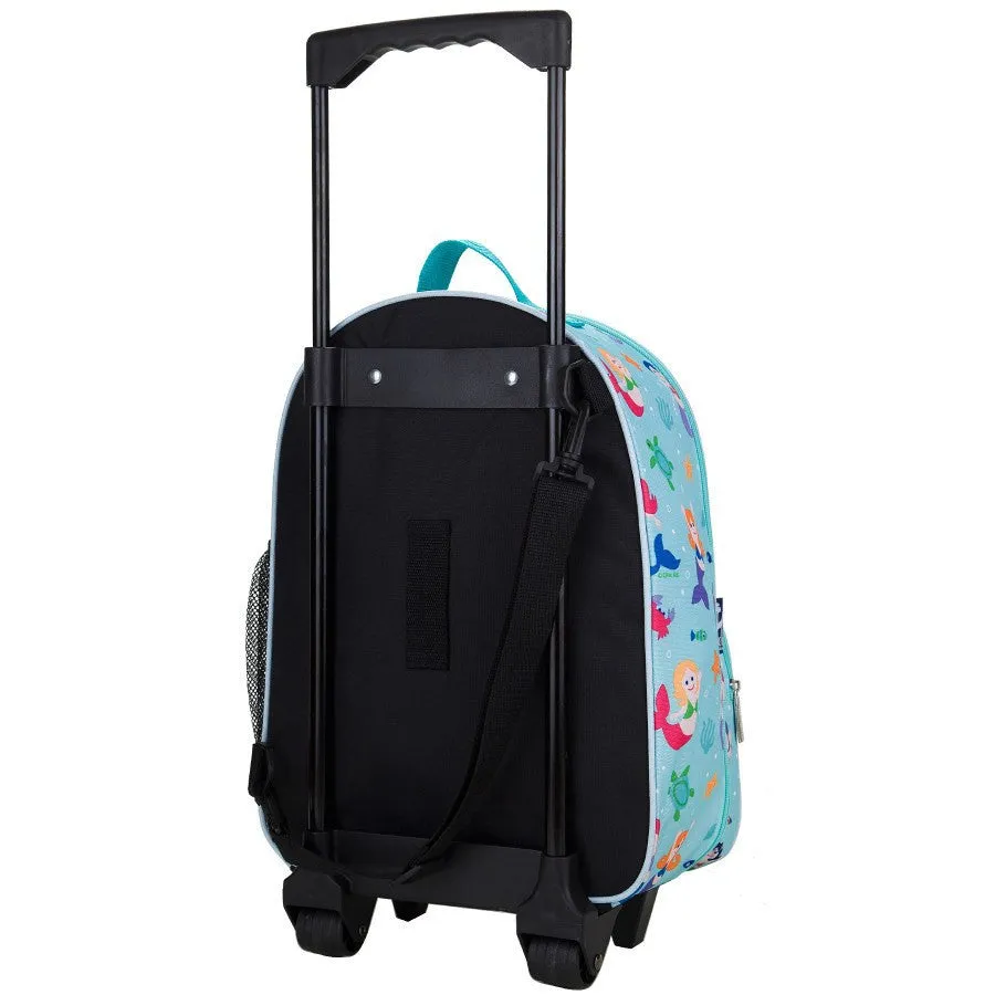 Wildkin Olive Kids Mermaid Rolling Luggage Trolley School Bag