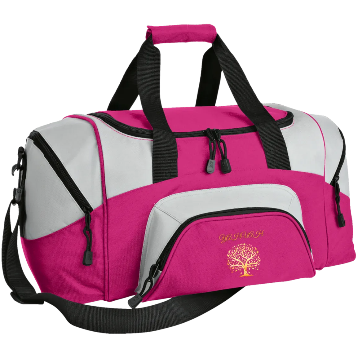 Yahuah-Tree of Life 01 Designer Port & Co. Colorblock Sport Duffel Bag (14 colors)